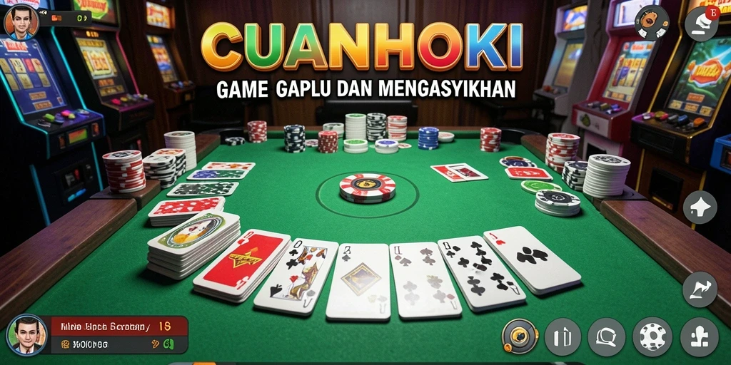 Tampilan menarik dari gameplay Gaple di CUANHOKI.