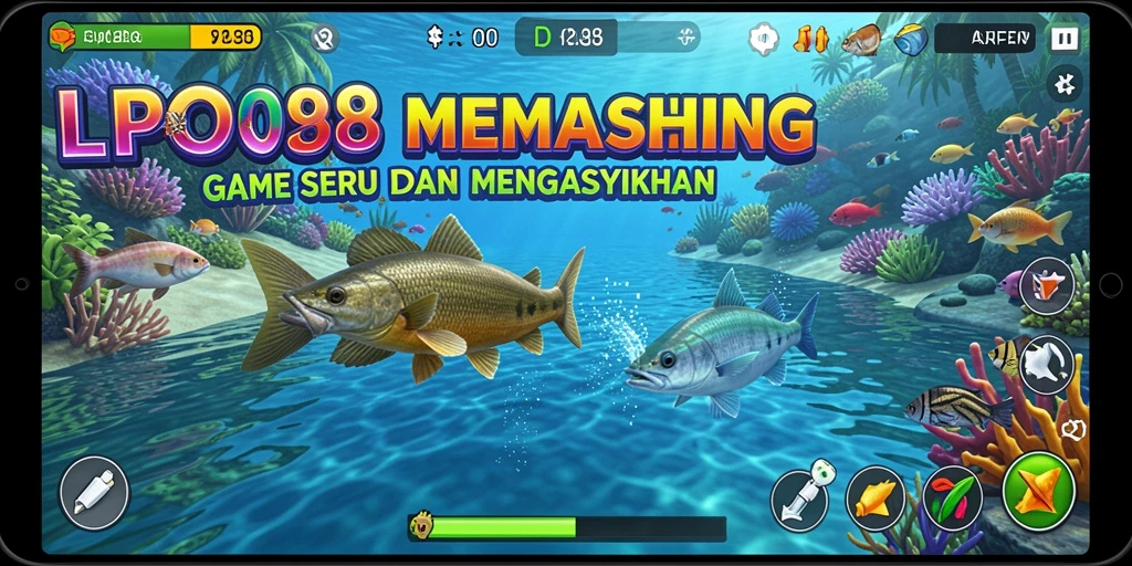 Screenshot gameplay LPO88 yang menampilkan aksi memancing seru.