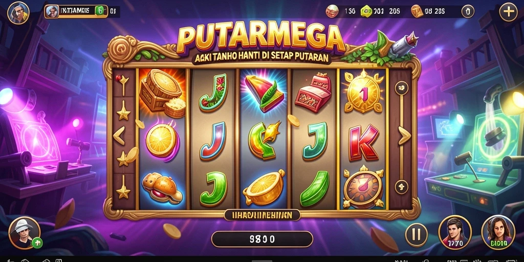 Tampilan gameplay PUTARMEGA yang mendebarkan dan penuh aksi.