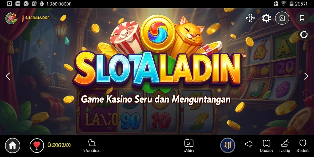 Tampilan dalam game SLOTALADIN yang menakjubkan dan penuh warna.